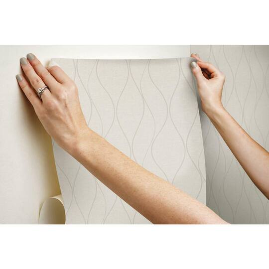 RoomMates Wave Ogee Peel & Stick Wallpaper